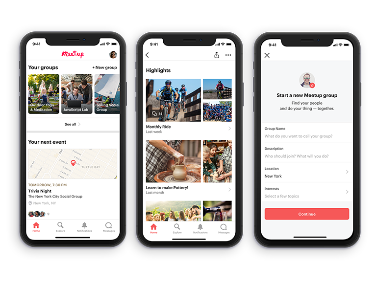 Meetup app