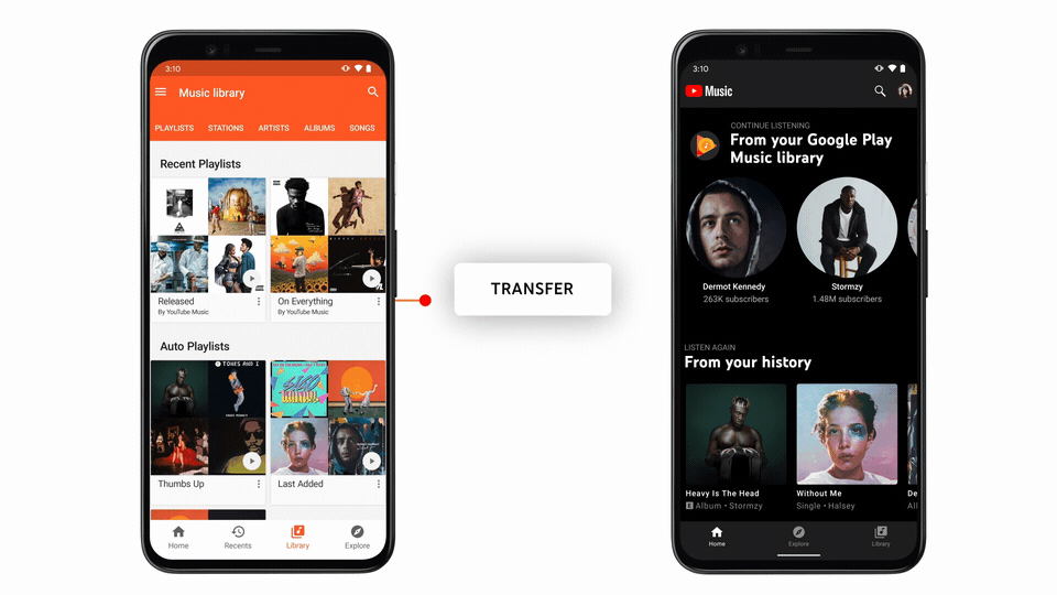 Transfer data from Google Play Music to YouTube Music