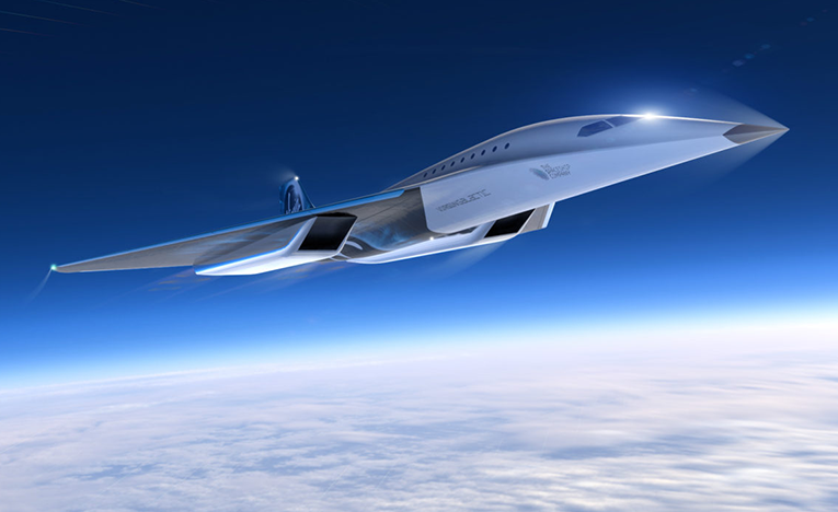 An artist's concept of Virgin Galactic's supersonic jet