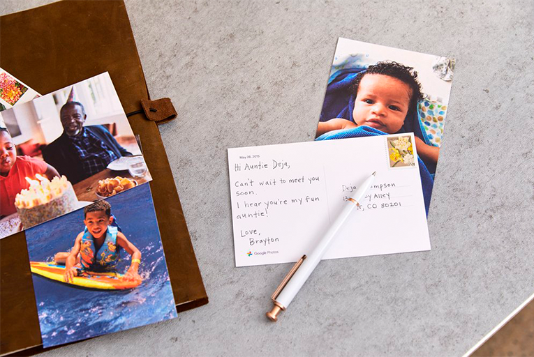 Photos can be turned into postcards