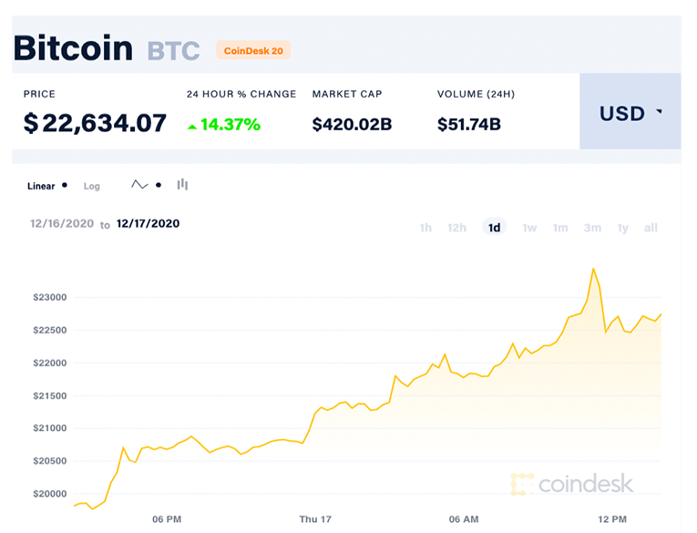 highest price paid for bitcoin