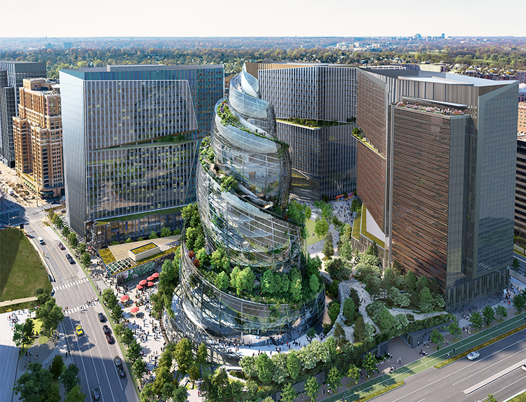 The Helix at Amazon’s Arlington, Virginia campus