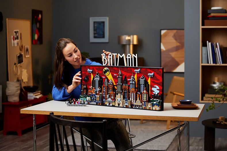 LEGO Launches Wall-Mountable Gotham City Skyline Set from Batman: The Animated Series
