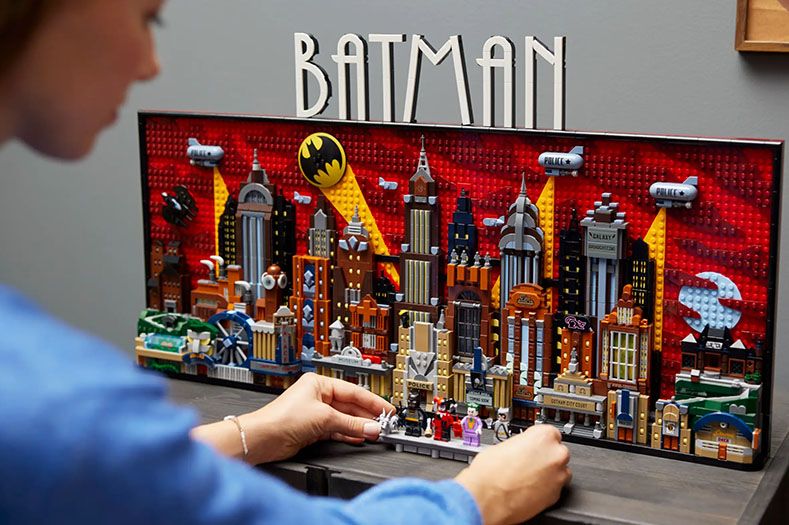 LEGO Launches Wall-Mountable Gotham City Skyline Set from Batman: The Animated Series