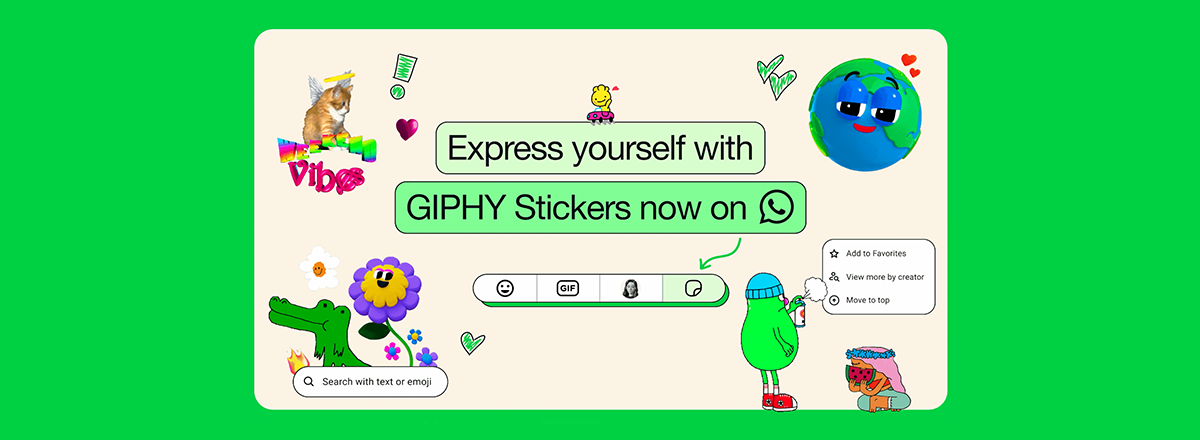 WhatsApp Adds Giphy Library and AI Sticker Generation