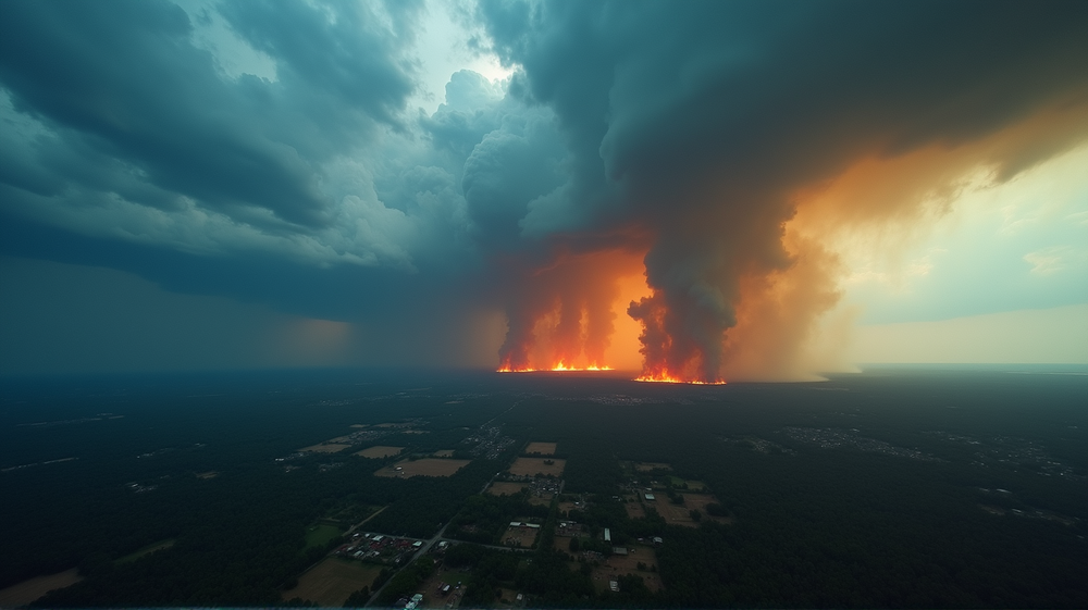 Devastating Storms Claim 34 Lives; Fierce Winds Ignite Texan Wildfires