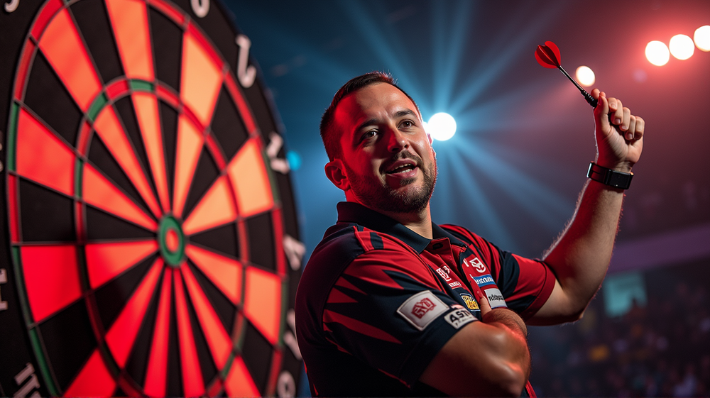 Thrilling Battle: Top Contenders Advance to Last 16 at Darts Open