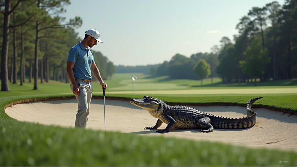 AI Avatar Navigates Golf's Tricky Waters: Alligators and Rules at U.S. Open