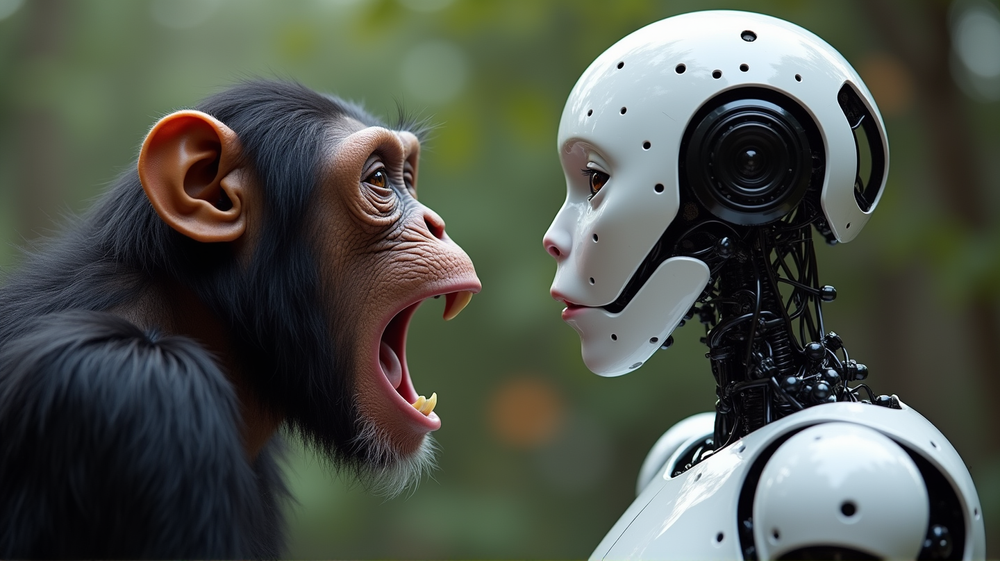 Mind-Boggling Discovery: Chimps Yawn at Robot's Call