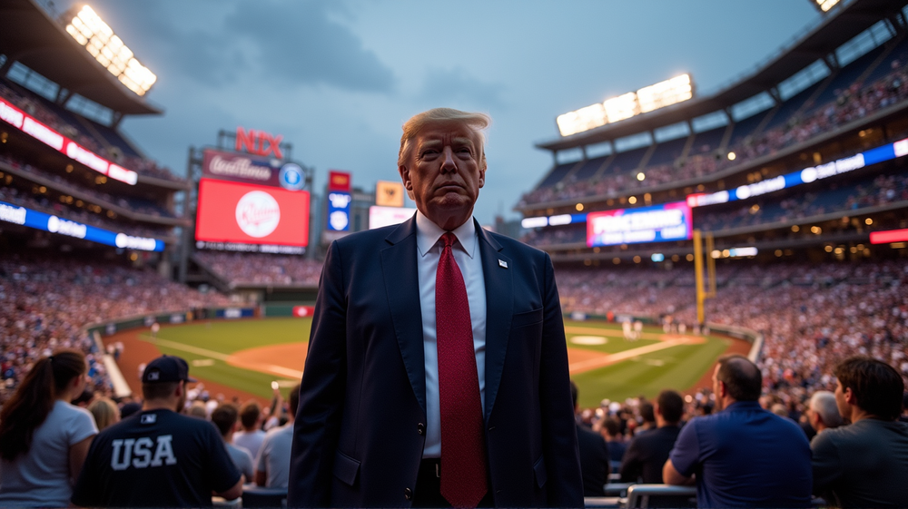 Yankees Stadium Erupts in Patriotic Cheers as Trump Arrives