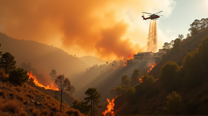 Blazing Flames in Hollywood Hills: Fear and Resilience