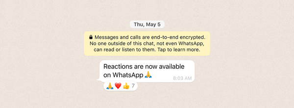 WhatsApp Users Can Now React to Messages with Any Emoji