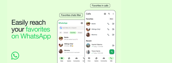 WhatsApp Introduces 'Favorites' for Easy Access to Key Contacts and Groups