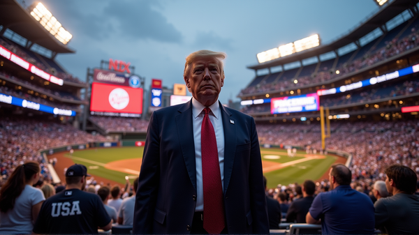 Yankees Stadium Erupts in Patriotic Cheers as Trump Arrives